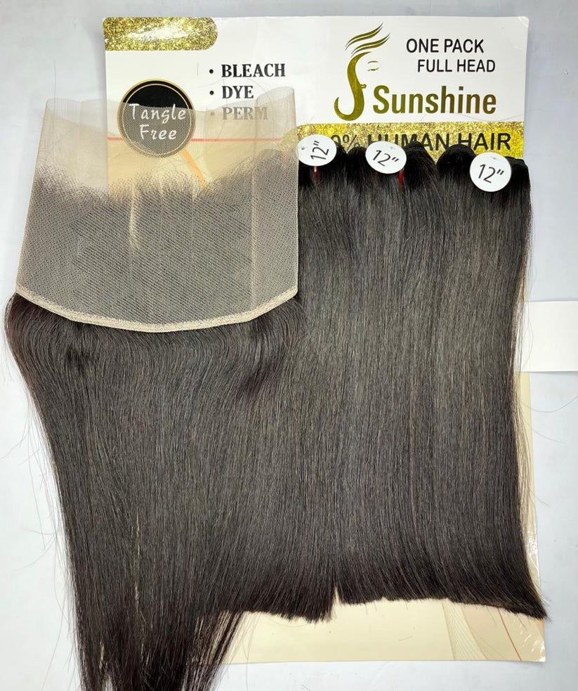Sunshine Double Drawn + 13x4 frontal stw