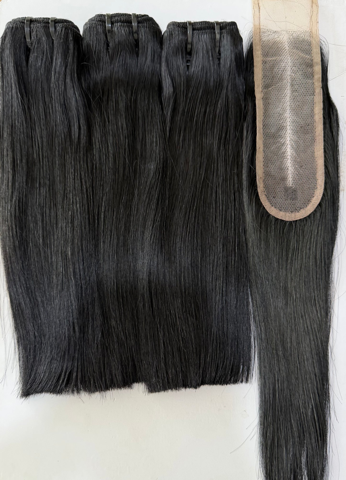 Jet Black Double Drawn Bundles + Kim K Combo