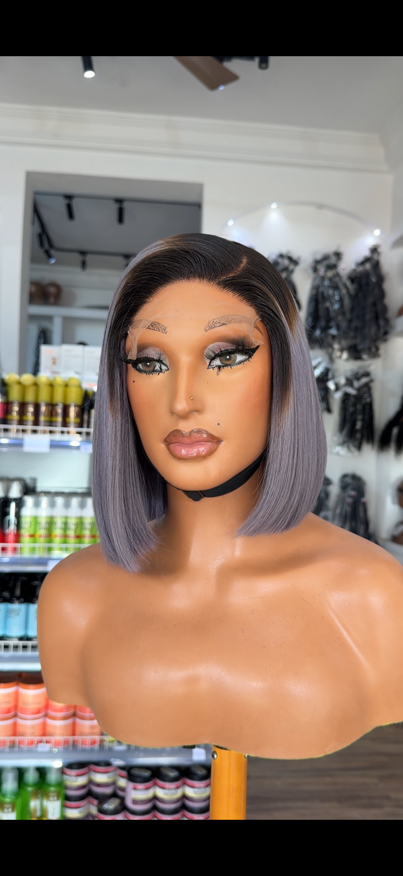 Filipino SDD 5x5 Closure Bob Wig 1b/Grey