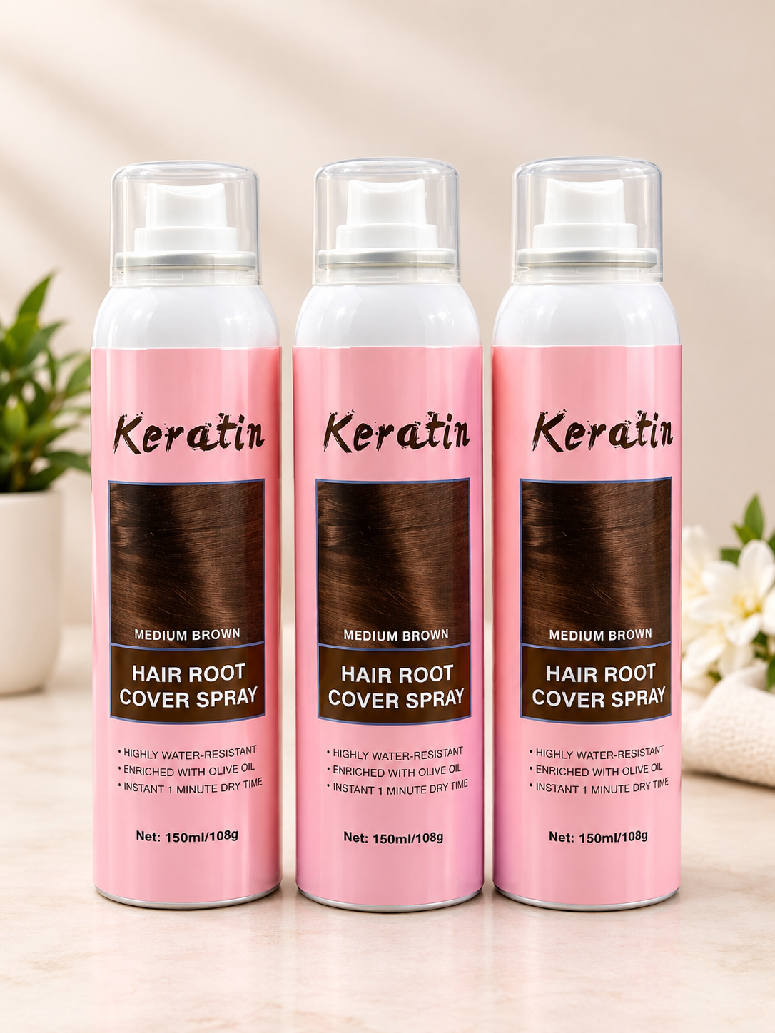 Keratin Hair root cover spray
