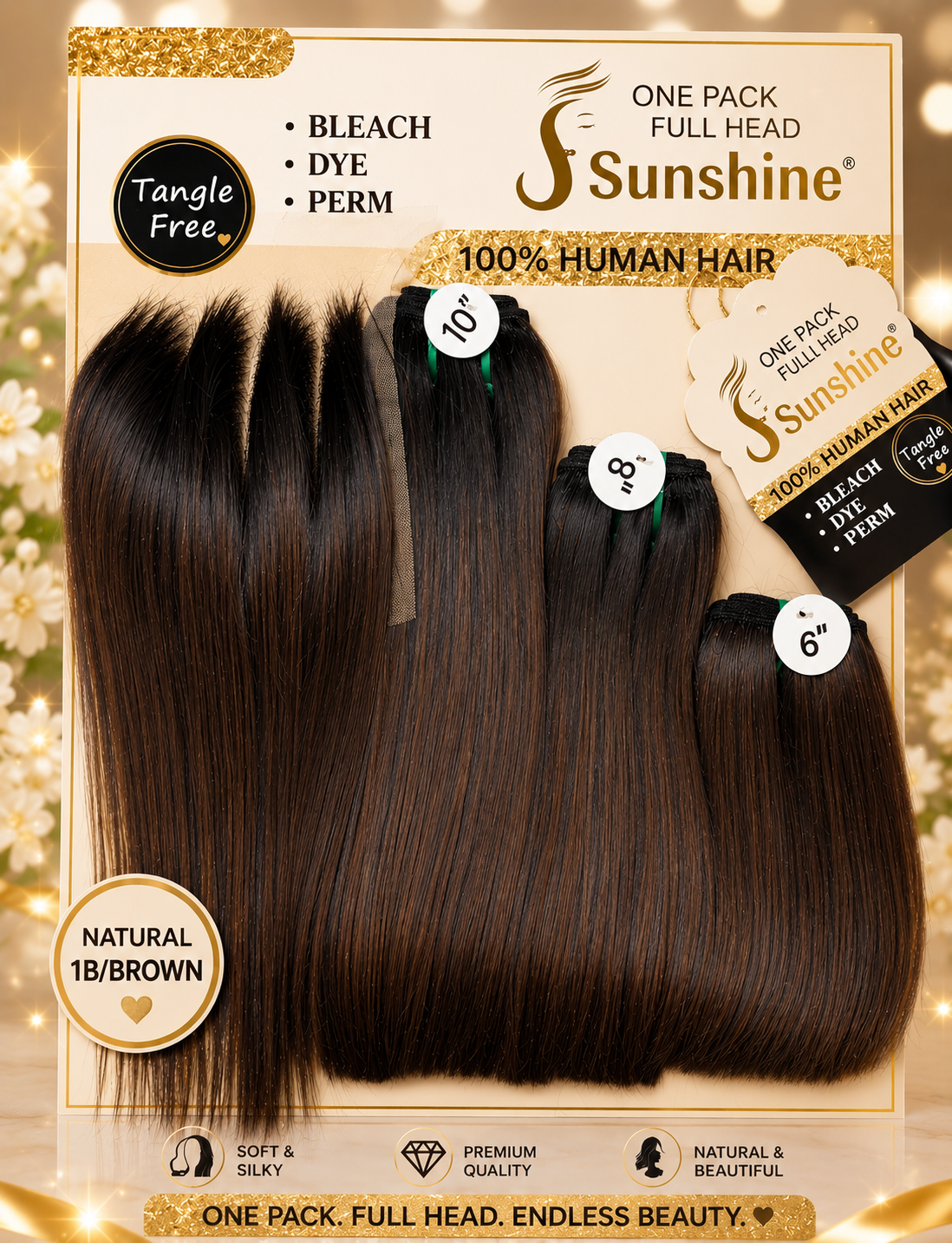 Sunshine Double Drawn + 4x4 Closure