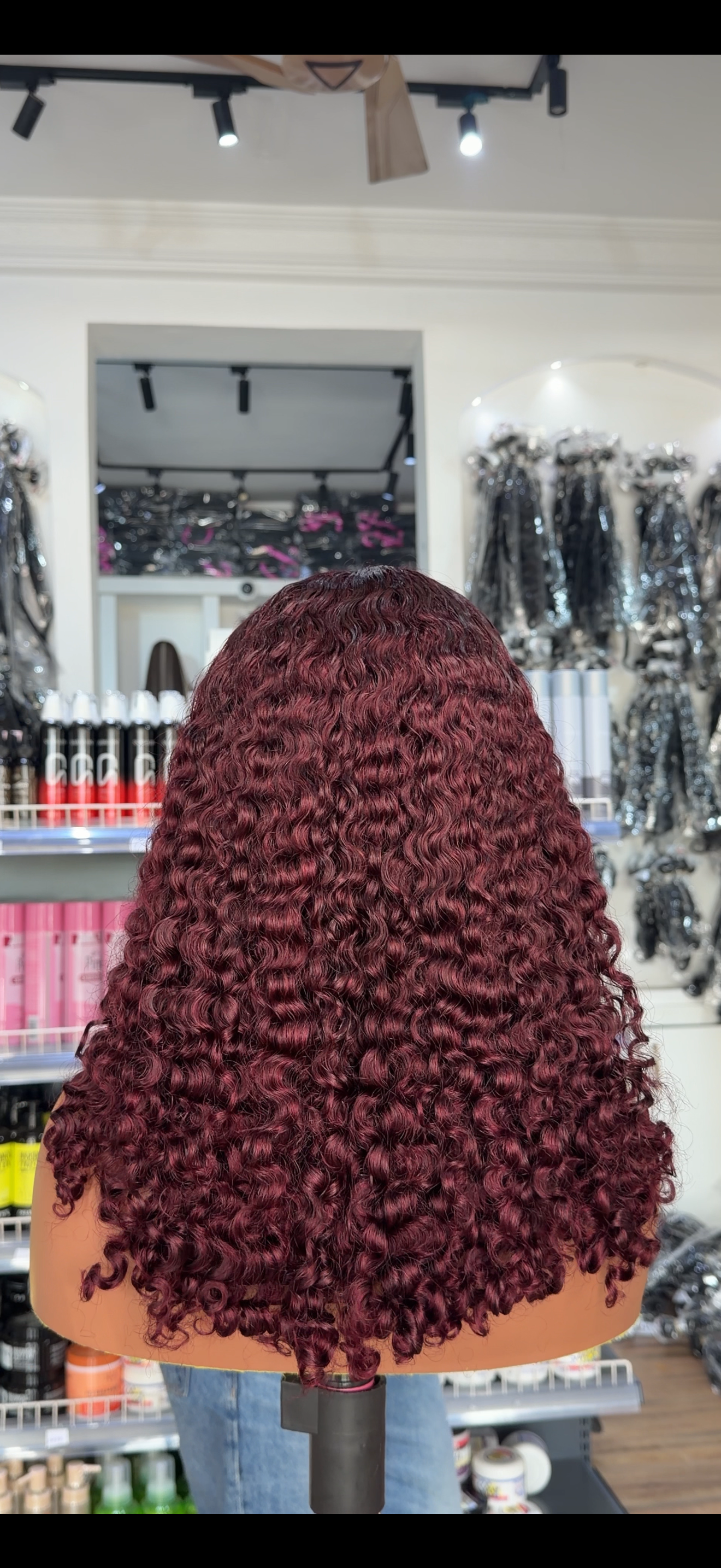 8*5 Glueless Closure Double Drawn Curl 18”..99j..Tunfl