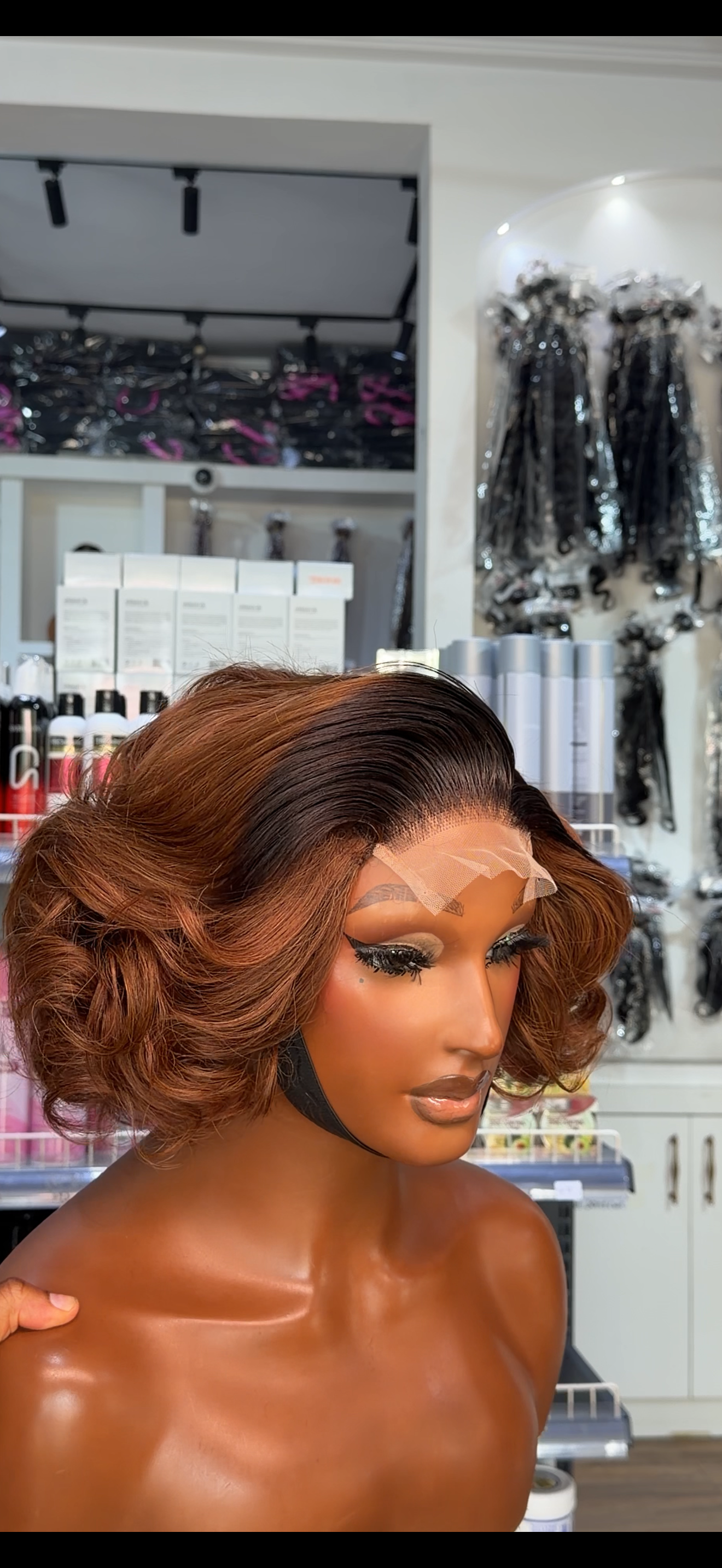 Rose Flower 4x4 Bouncy Wig….Delx