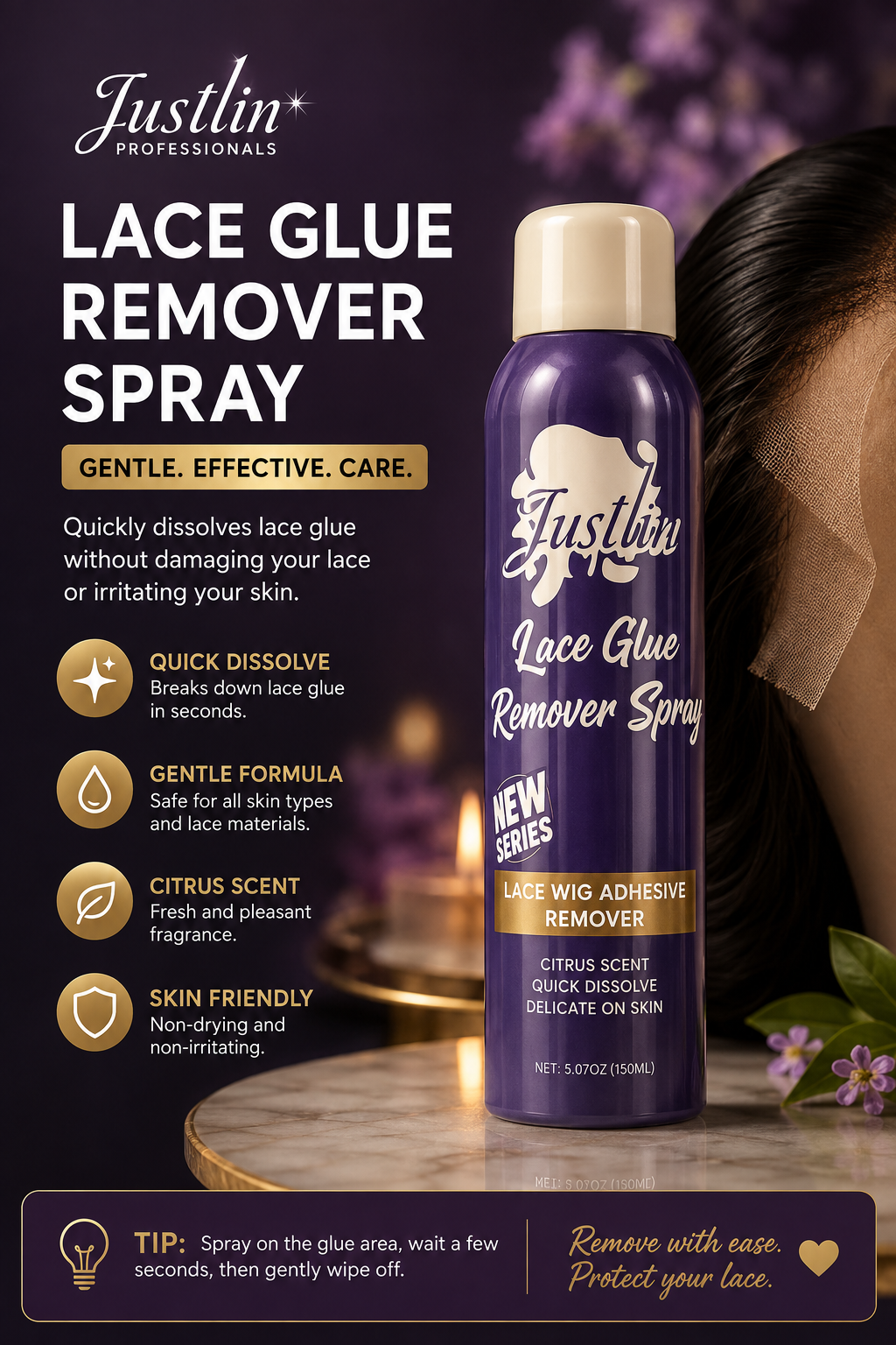 Justlin Lace Glue Remover Spray