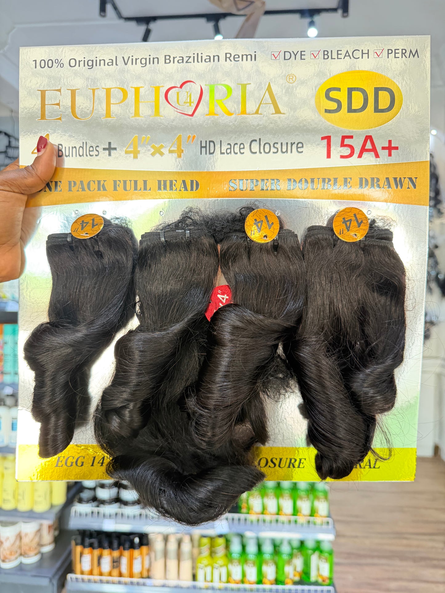 Euphoria Brazilian SDD Egg Curl + 4x4 Closure