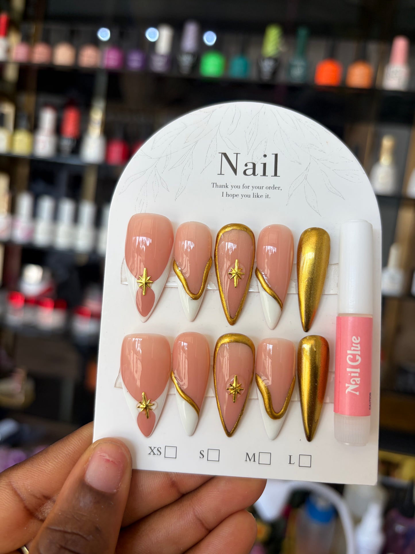 Chrome almond nails