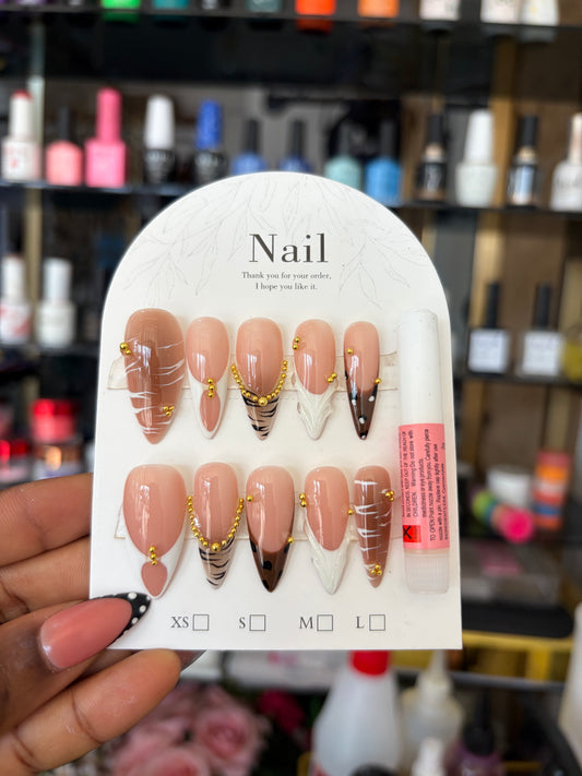 Brown Almond Nails