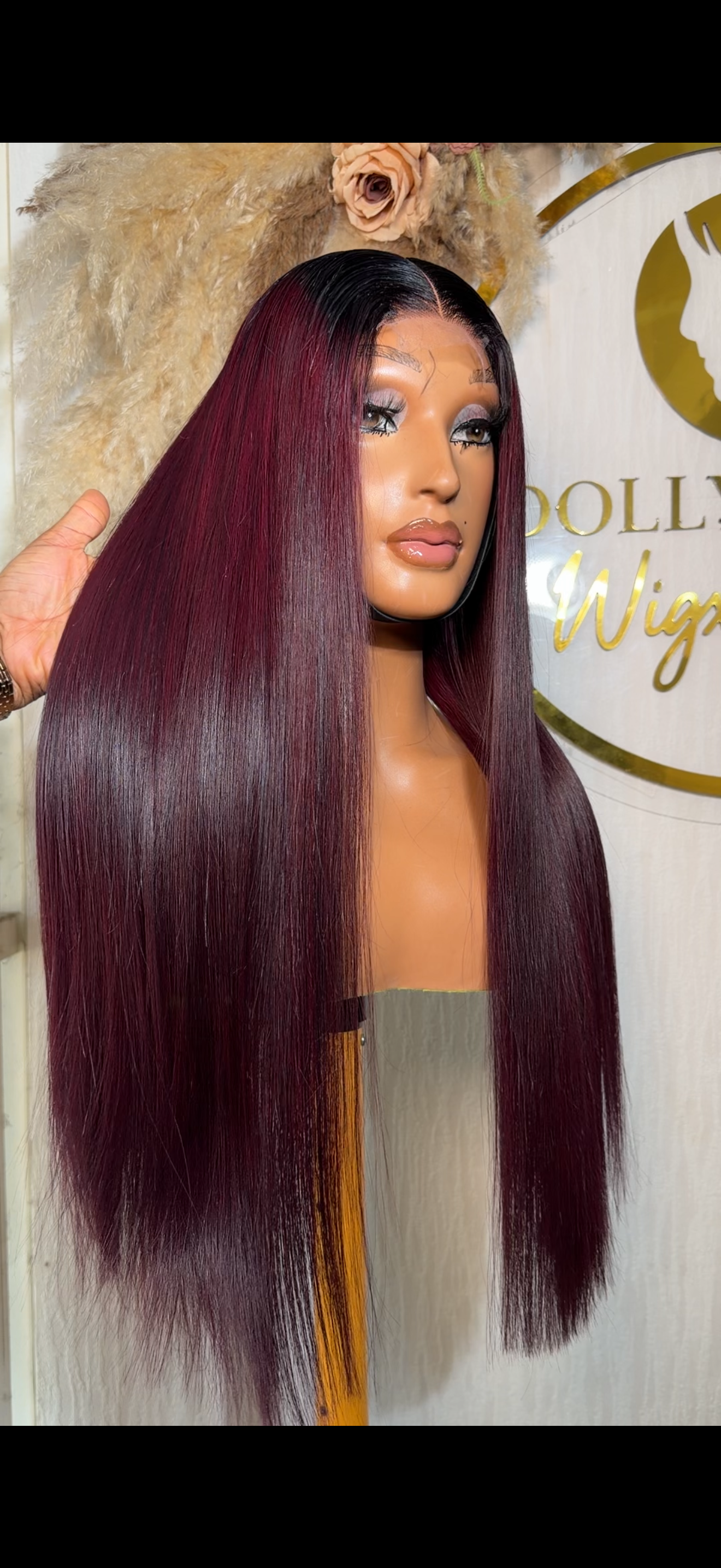 Vietnamese SDD Bone Straight Kim k Closure Wig 1b/99j Custom Made