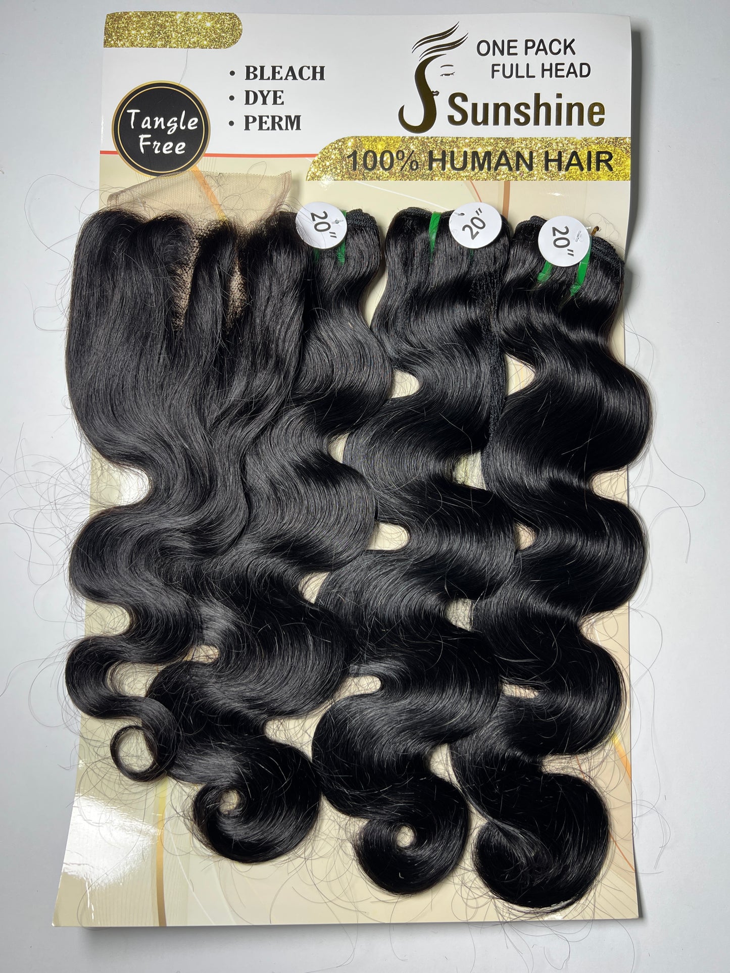 Sunshine Double Drawn Bodywave 4x4