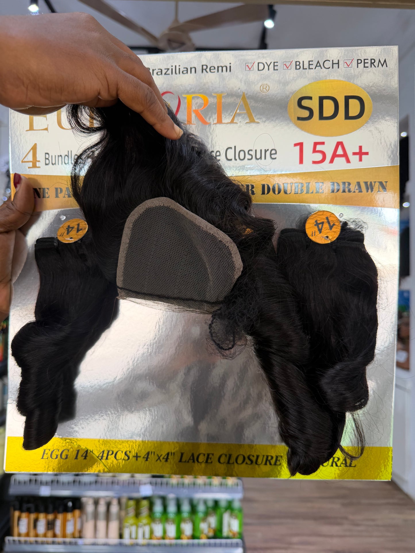 Euphoria Brazilian SDD Egg Curl + 4x4 Closure