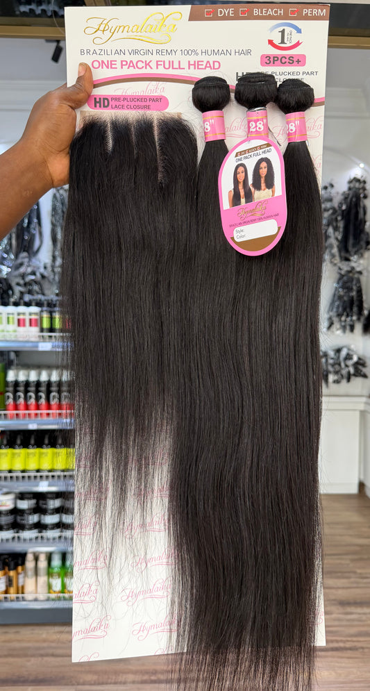 Hymalaika Silky Straight + 4x4 Closure