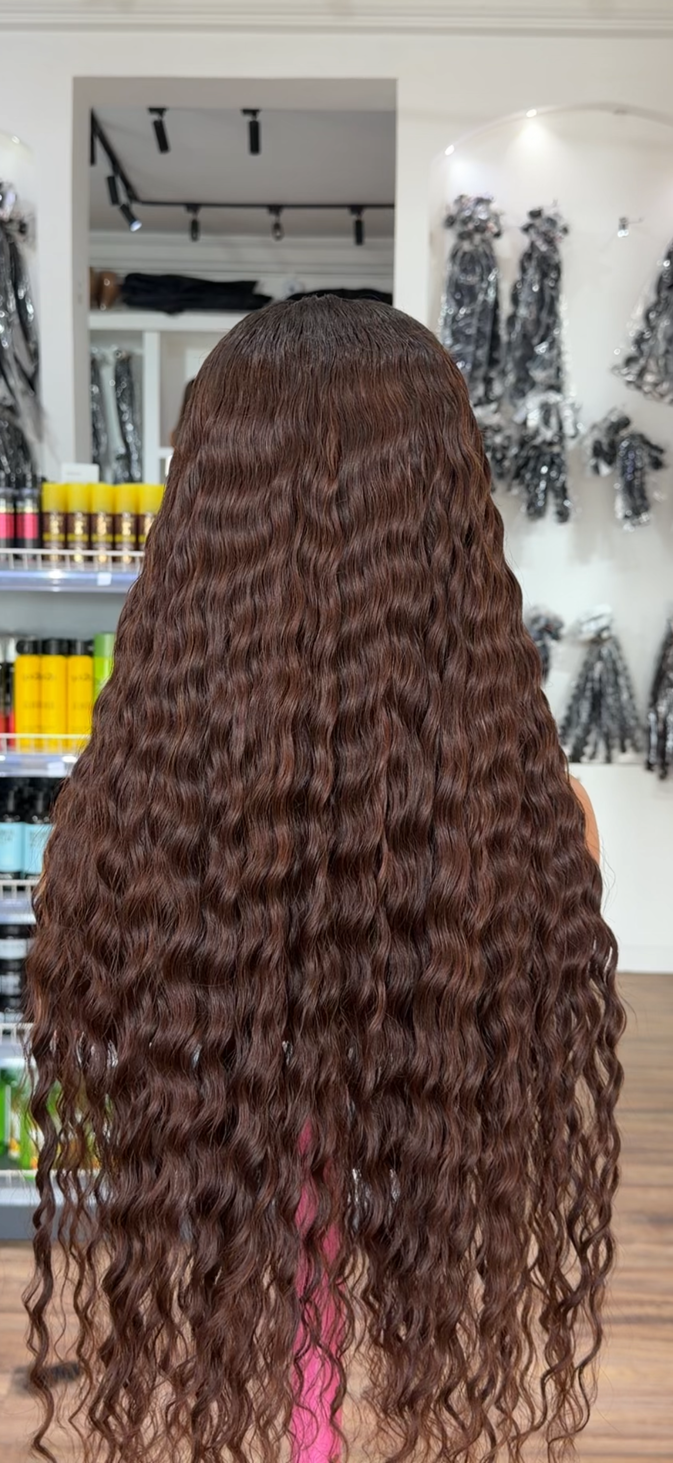 Vietnamese SDD DeepCurl 5x5 Swiss Lace Closure Wig 28” 1b/Brown