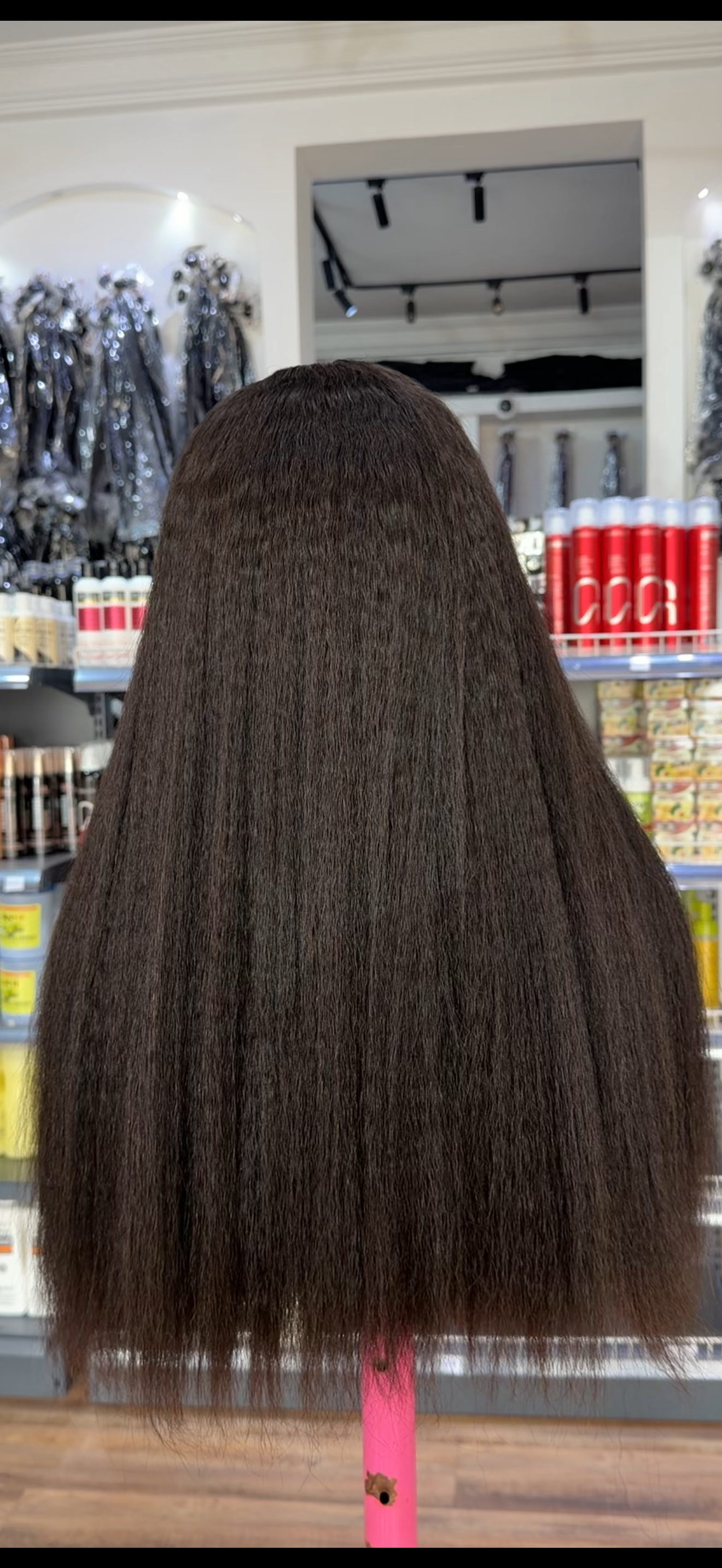 HD 5x5 SDD Kinky Straight Closure Wig…Cran