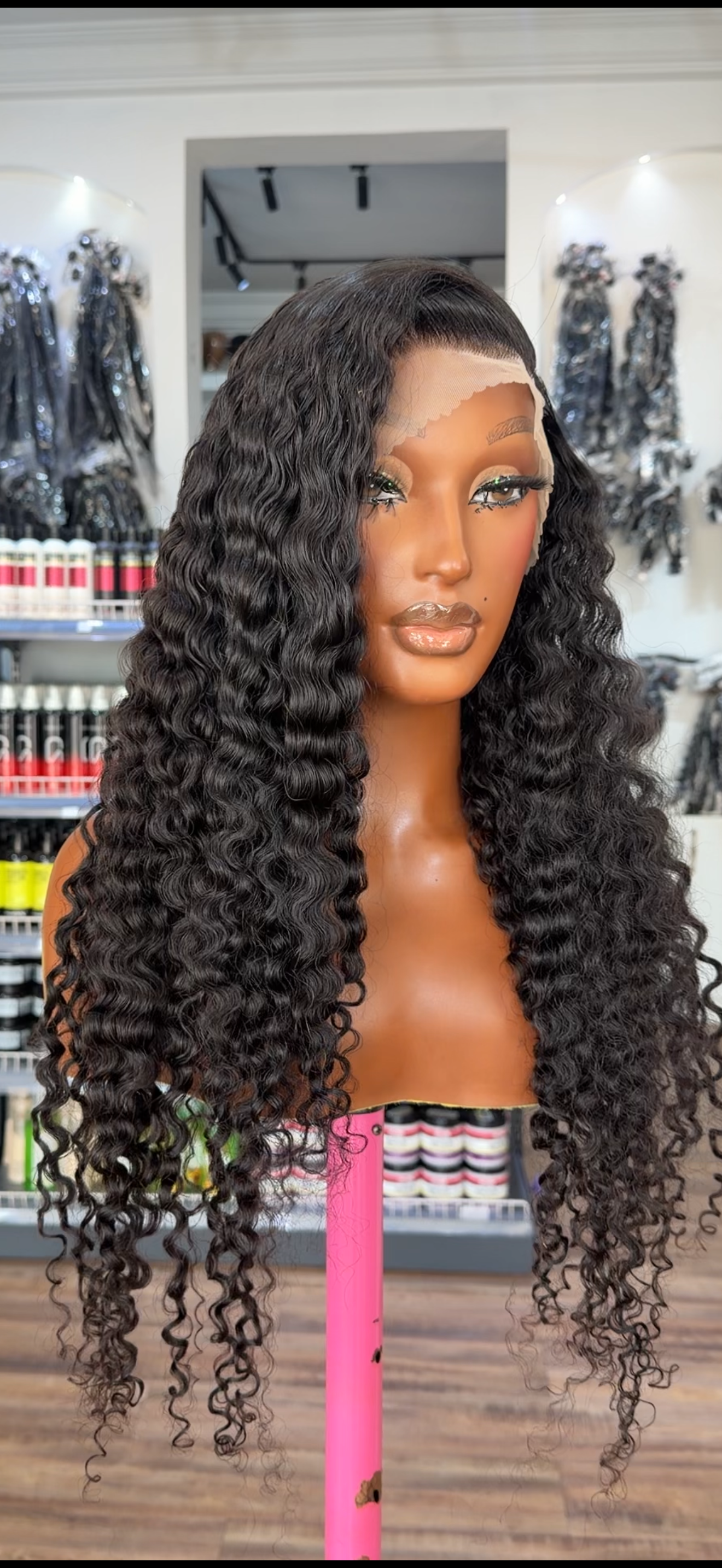 13x4 Frontal Water Curl Wig…Cran