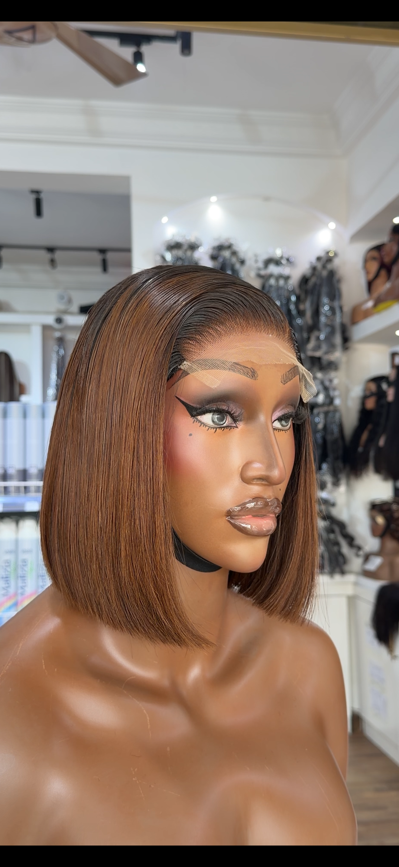 HD 5x5 Chinese SDD Bone Straight wig 10”… 1b/Brown…BC