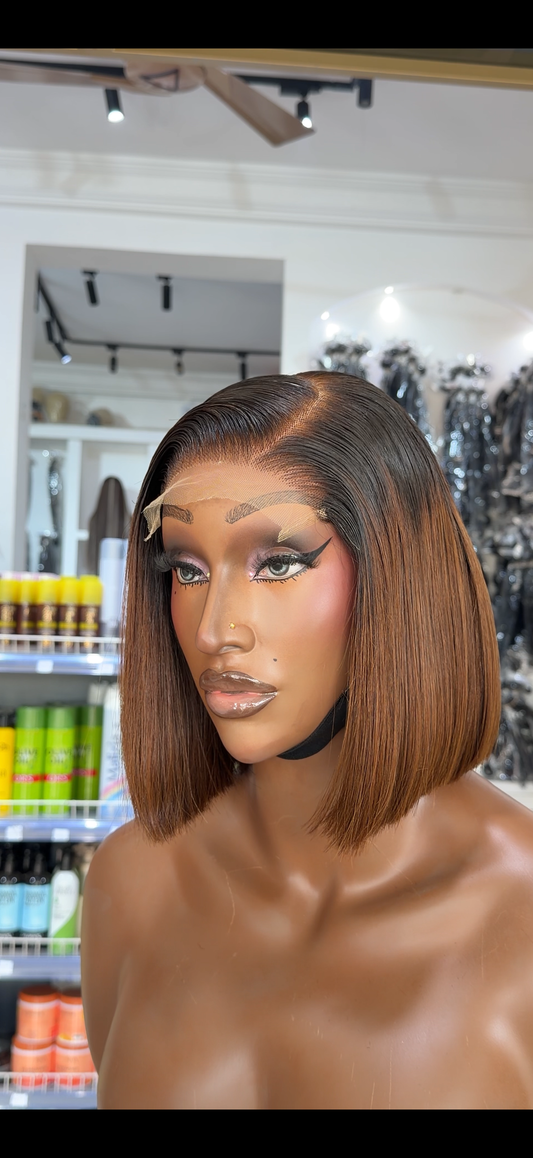 HD 5x5 Chinese SDD Bone Straight wig 10”… 1b/Brown…BC