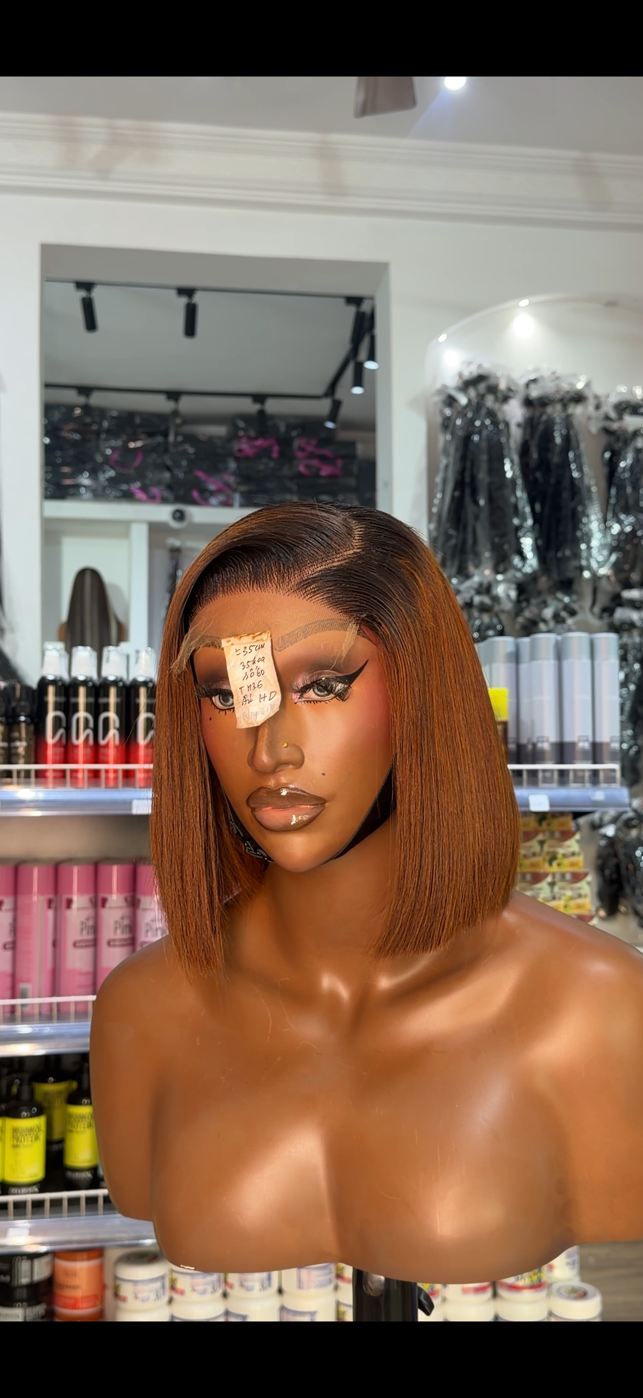HD 5x5 Vietnamese SDD Virgin Bone Straight Wig…1b/Golden Brown