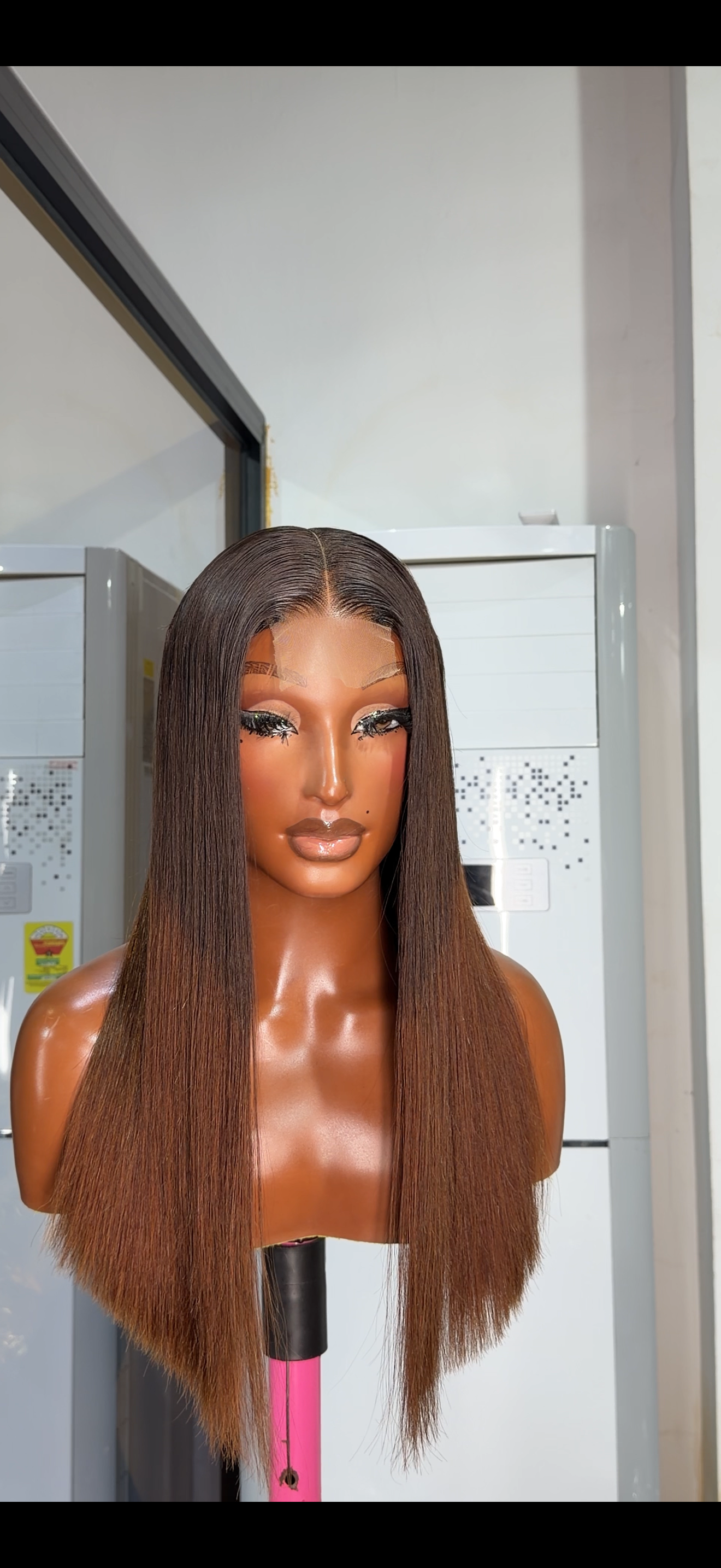 Double Drawn 2*6 Kim K Straight Wig T2/4…Anida