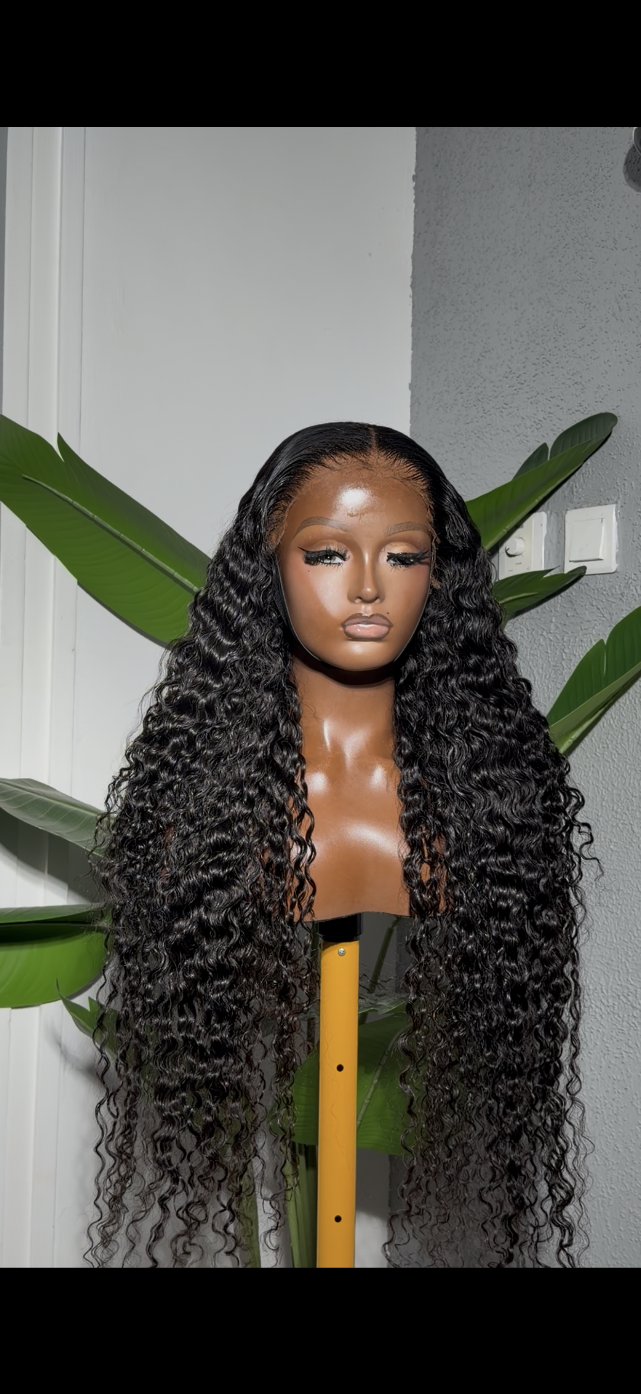 HD 13x4 Frontal Peruvian Curl Wig - Cran #Black