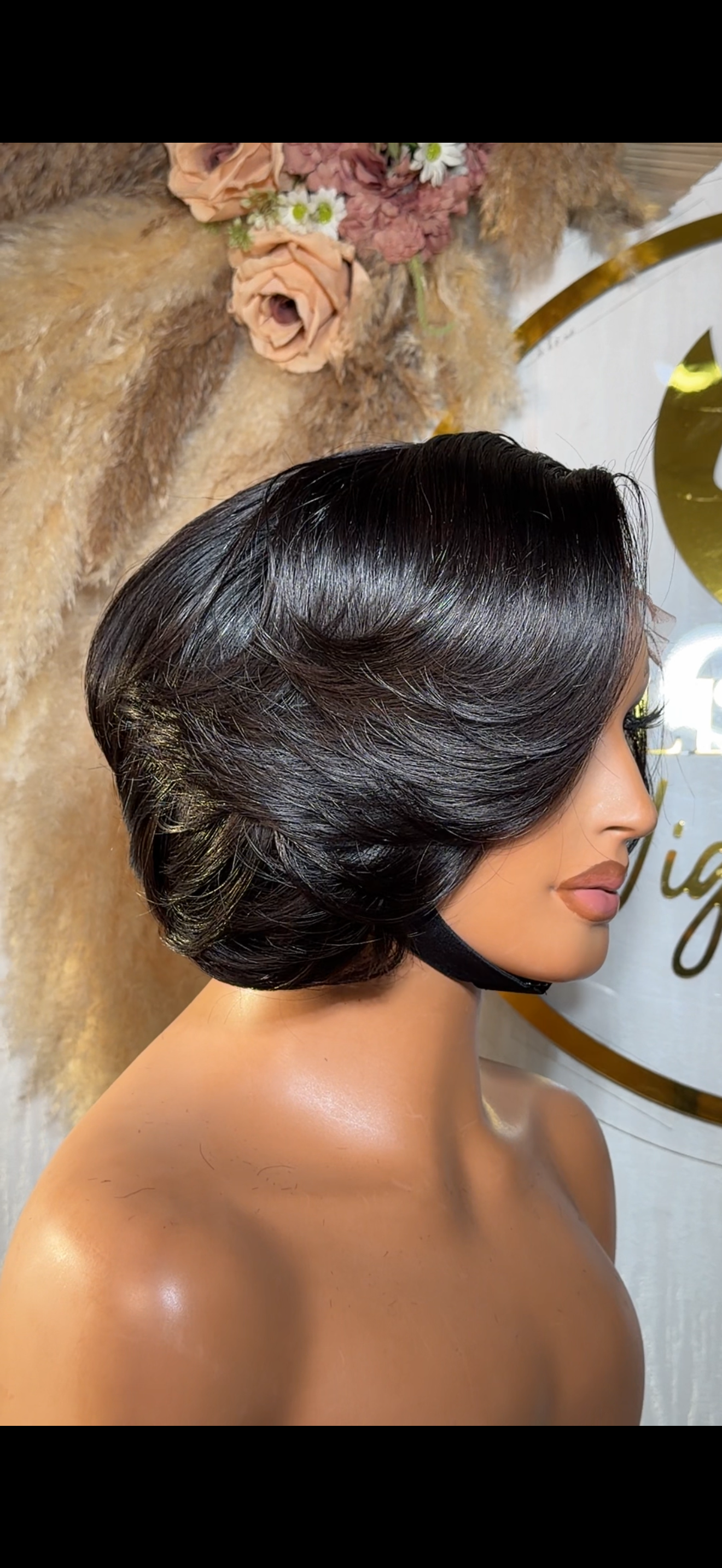 Double Drawn Cooperate Layered Bob 7*5 Closure Wig